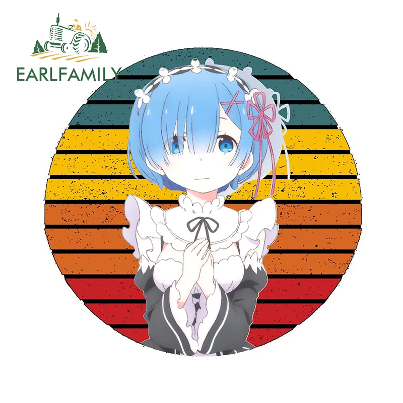 Забавные автомобильные наклейки EARLFAMILY 13 см х 12 6 для Re Zero Pack Рем JDM аниме