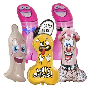 Большой Willy форма надувной шар из алюминиевой фольги надувной пенис грудь баллоны девичник Globos девичник взрослые вечерние принадлежности