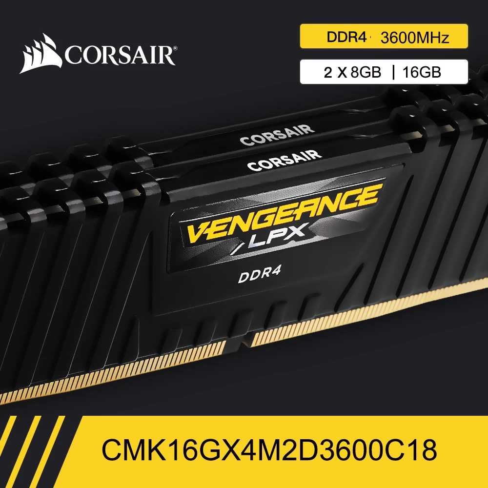 CORSAIR Vengeance LPX 16GB (2 X 8GB) DDR4 PC4 3600MHZ Desktop RAM ECC Memory DIMM CMK16GX4M2D3600C18 | Компьютеры и офис