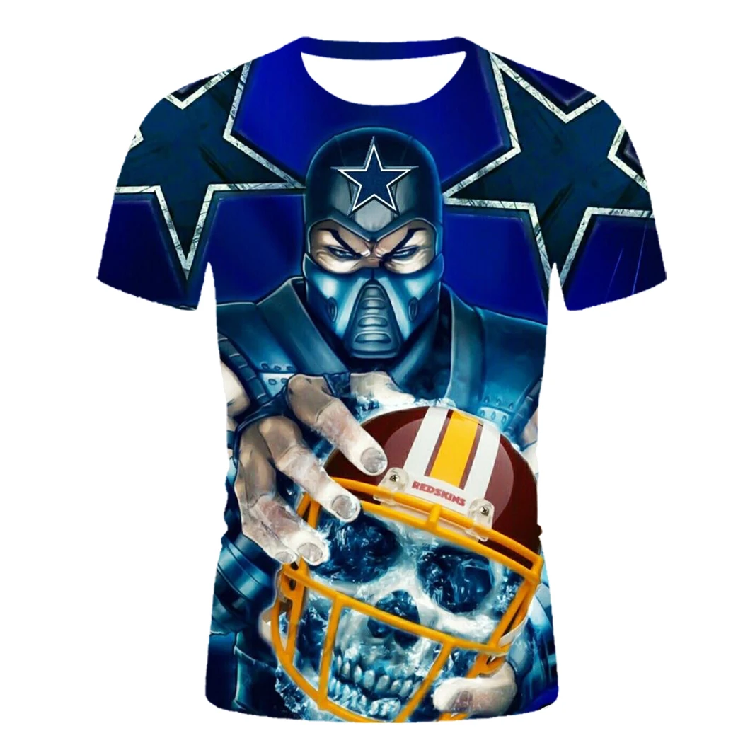 

2021 Summer Men'S New 3d T-Shirt Fashion Street Trend Rugby Sports O-Neck Short-Sleeve Casual Plus Size Loose Top XXS-6XL