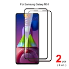 Для Samsung Galaxy M51 полное покрытие закаленное стекло Защита для экрана телефона защитная пленка