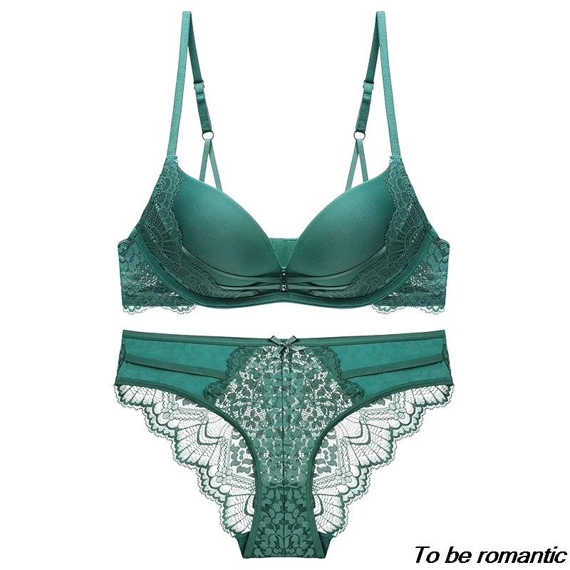 

New Silky Fabric Bra Set Small Breast Size Exaggerating Bra Comfortable Good Quality