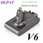 Новый литий-ионный аккумулятор 9800 мАч 21,6 в 965874 Ач для пылесоса Dyson V6 DC58 DC59 DC61 DC62 DC74 SV09 SV07 SV03-02