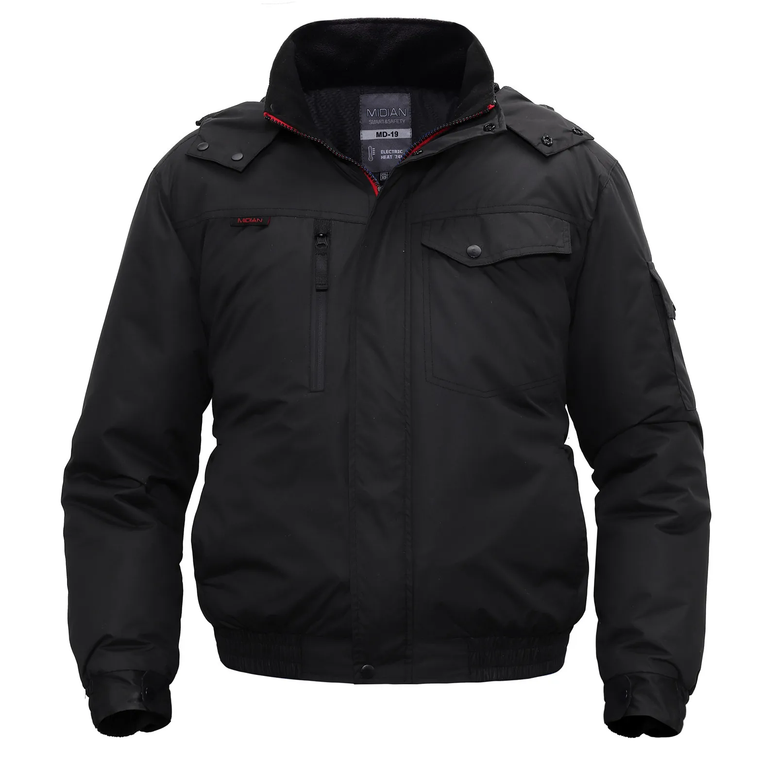 

New Winter Men's Coat Fashion Casual USB Hooded Waterproof Electric Cotton Jacket Men overcoat Jacket outwear top high quality