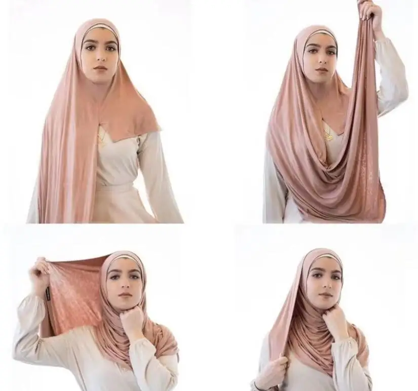 Winter Warme Baumwolle Frauen Jersey Hijabs Lange Gute Nähte Schals Mit Hoop Kostenloser Verwenden Hijabs 175*75cm