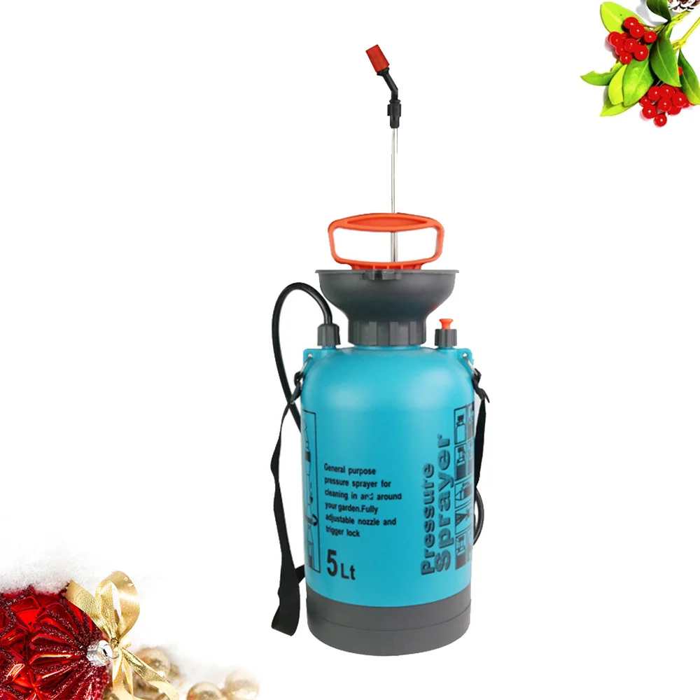 

Shoulder-type Garden Pneumatic Watering Pot Sprayer Manual Watering Pot With High Pressure Garden Supplies (Blue Grey 5L)
