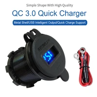 qc3 0 36w fast motorcycle charge car charge waterproof truck boat dual usb charger socket for phone tablet car boat marine d5