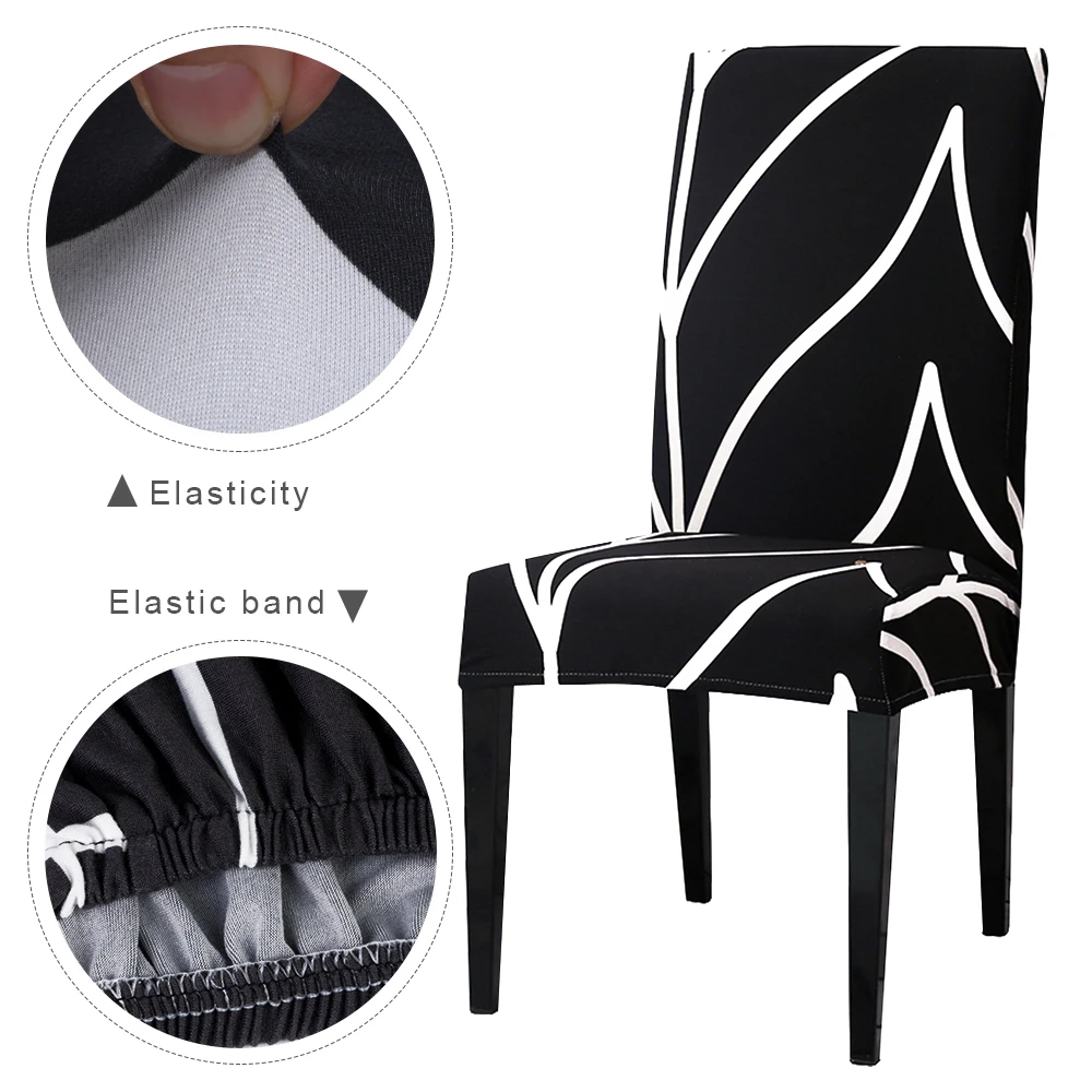 Съемный чехол для стула из спандекса 1/2/4/6 шт. моющийся эластичный на сиденье