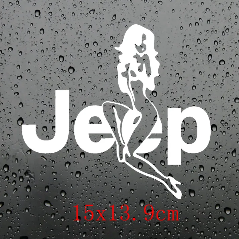 

Cool Car Sticker Sexy Woman Girl Fashion Stickers Decals Vinyl for Jeep Girl 15cm*14cm