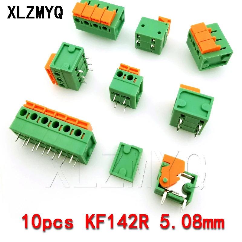 10 шт. KF142R 5 08 мм PCB блок с прижинным зажимом от &quotWeidmuller KF142R-5.08 Американская