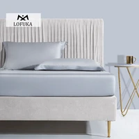 lofuka 5 star exquisite 100 cotton gray fitted sheet set soft pillowcase queen king bed sheet flat sheet with elastic band