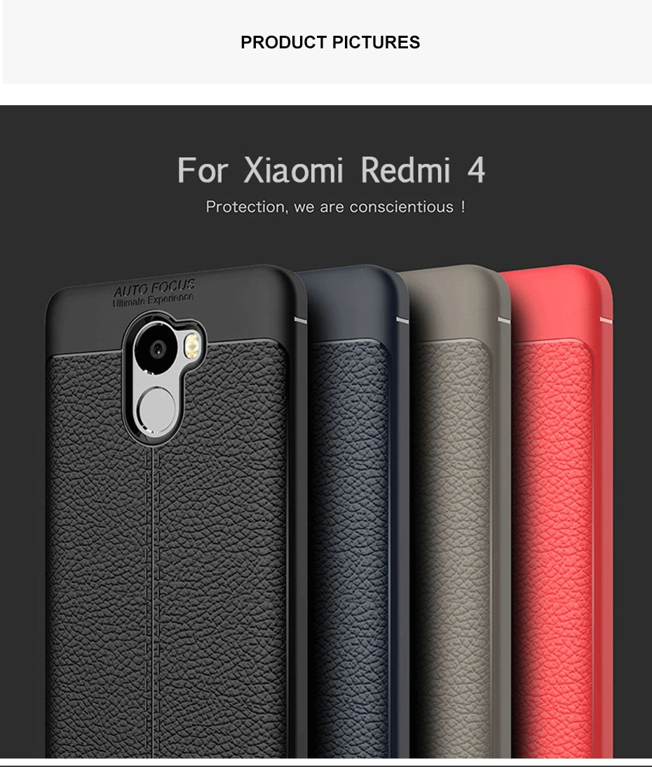 Чехол Leathe Xiaomi Redmi 4 Pro, роскошный кожаный мягкий силиконовый чехол из ТПУ для Redmi 4, ударопрочный бампер, силиконовый чехол из ТПУ Redmi 4 Pro