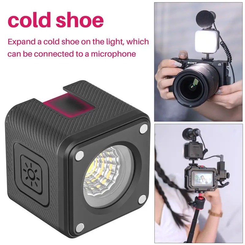 Дешево Ulanzi L2 Cute Lite 10 м IP68 Водонепроницаемая светодиодная лампа для видеосъемки Nderwater светильник водонепроницаемая для экшн-камеры Gopro Max Hero 9 8 и DSLR