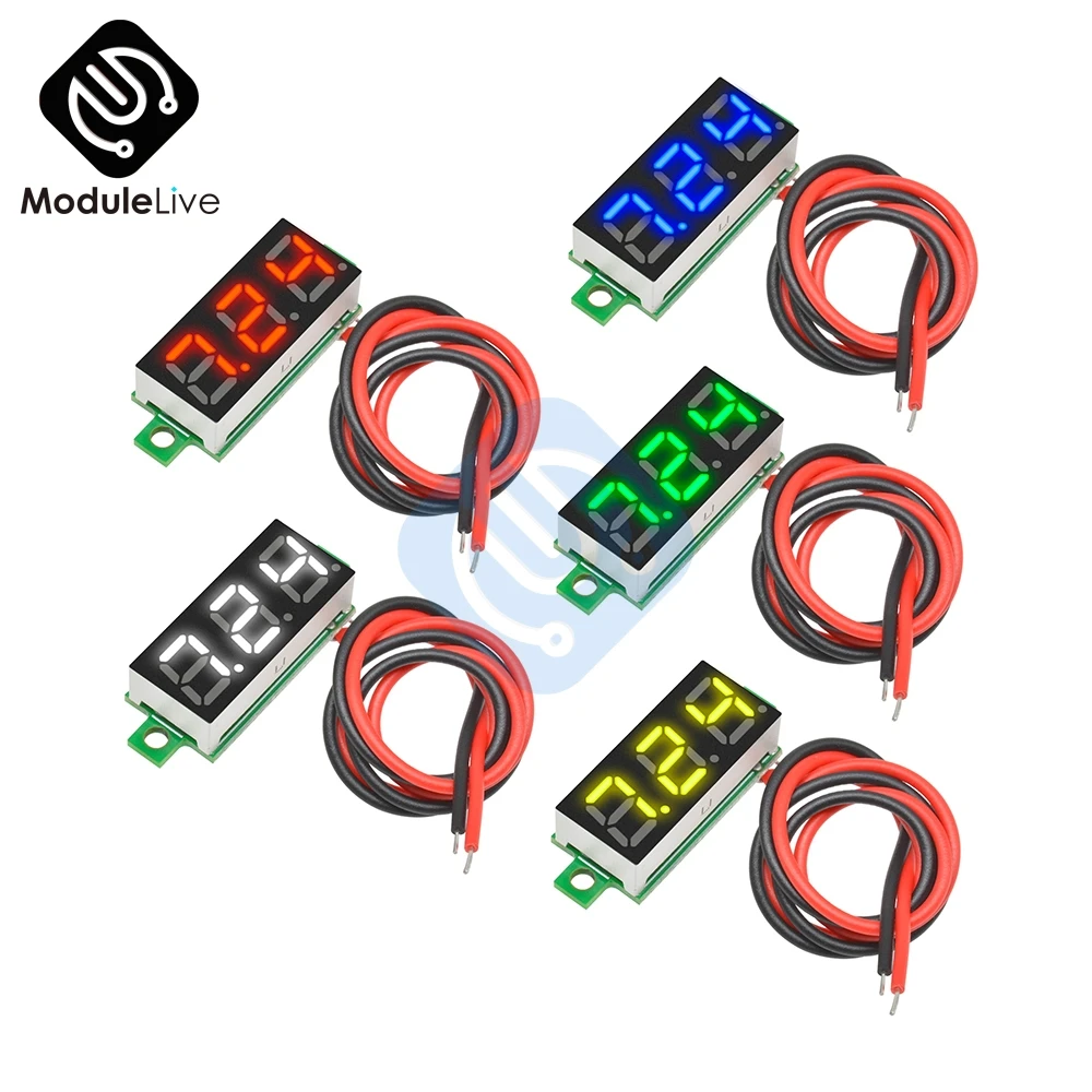 

0.28" 0.28 inch DC 3.5-30V Super Mini Digital LED Car Voltmeter Voltage Volt Panel Meter Battery Monitor Red Green Yellow White