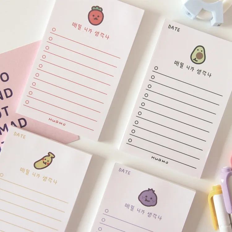 50 sheets/книга Kawaii бумага для заметок в форме фруктов книгоизучение Бумага