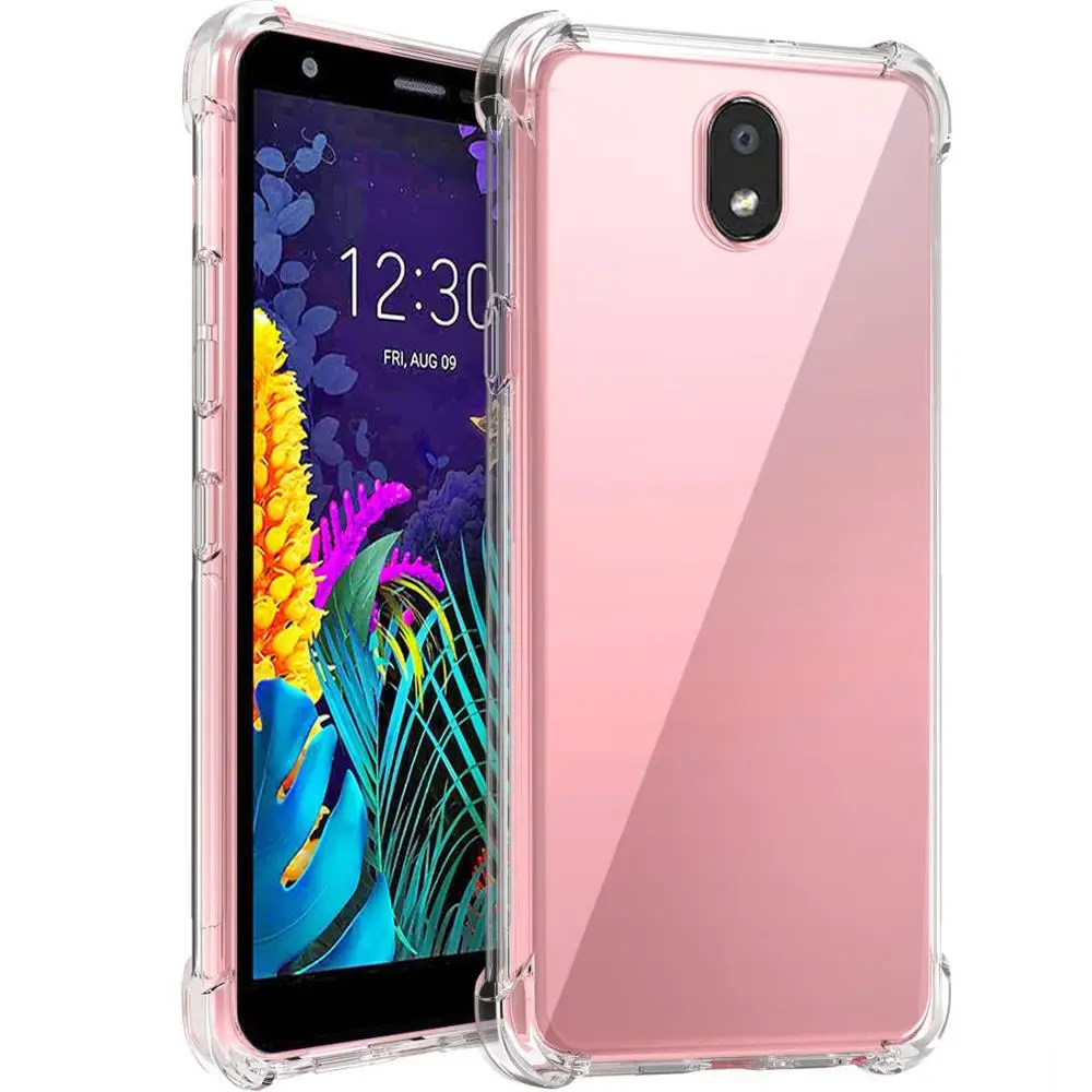 Прозрачный мягкий силиконовый чехол для LG K30 2019 усиленные углы задняя крышка