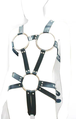 Фетиш игрушка из искусственной кожи тела жгут бондаж Косплэй нарядное Открытое