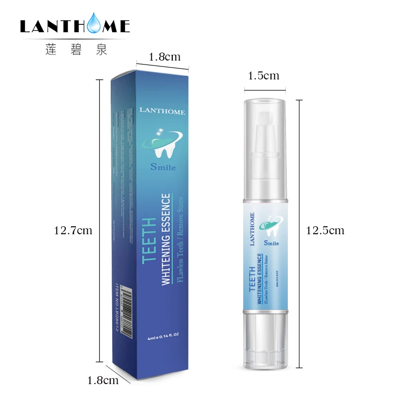 

4ml Tooth Whitening Pen Healthy Oral Hygiene Care Fade Remove Tooth Stain Gel Pen Deep Bleaching Natural Neutral Cleaning Brush