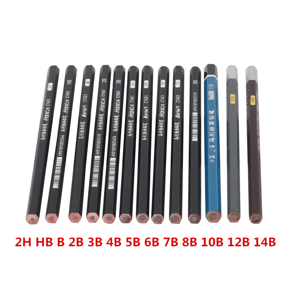 Профессиональные карандаши для рисования 2B/3B/4B/5B/6B/7B/8B/10B/12B/B/HB/2H/Honed грифельные