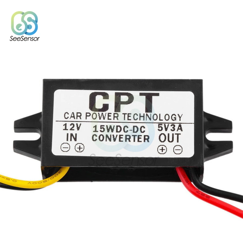 Автомобильный понижающий преобразователь Напряжения DC/DC 12 В в 5 3A 15 Вт регулятор