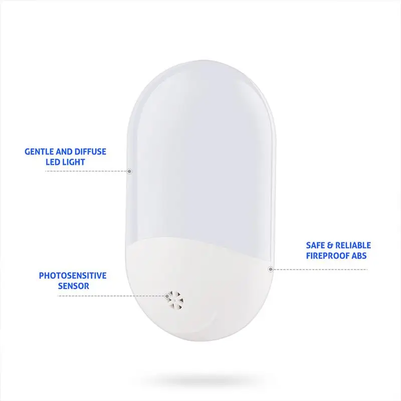 

Night Light Dusk to Dawn Sensor Eye Protection Motion-Activated LED Night Lamp for Bedroom Bathroom Kitchen Hallway Stairs