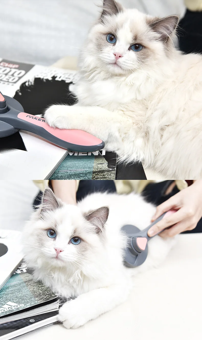 

Cross-border cat comb to float hair brush dog hair removal artifact T9 self-cleaning comb cat pet cleaning products