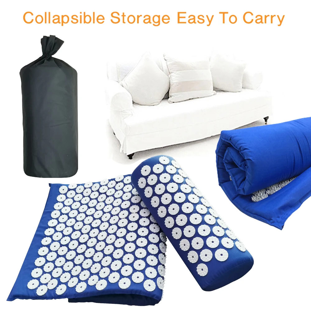 

Acupuncture Back Massage Mat with Needles Lotus Spike Mat Kuznetsov's Applicator Yoga Mat Relieve Neck and back massager Shaki M