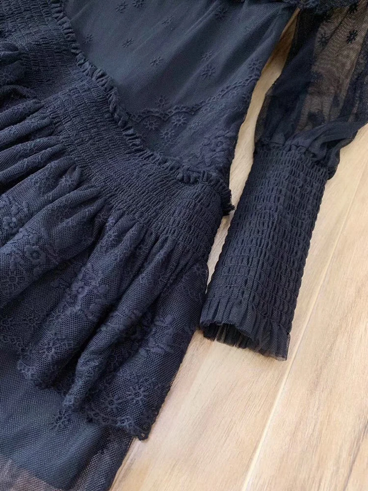 Подиумные Boho Woemn's Mesh Мини платья изысканное необычное платье для вечеринки с вышивкой