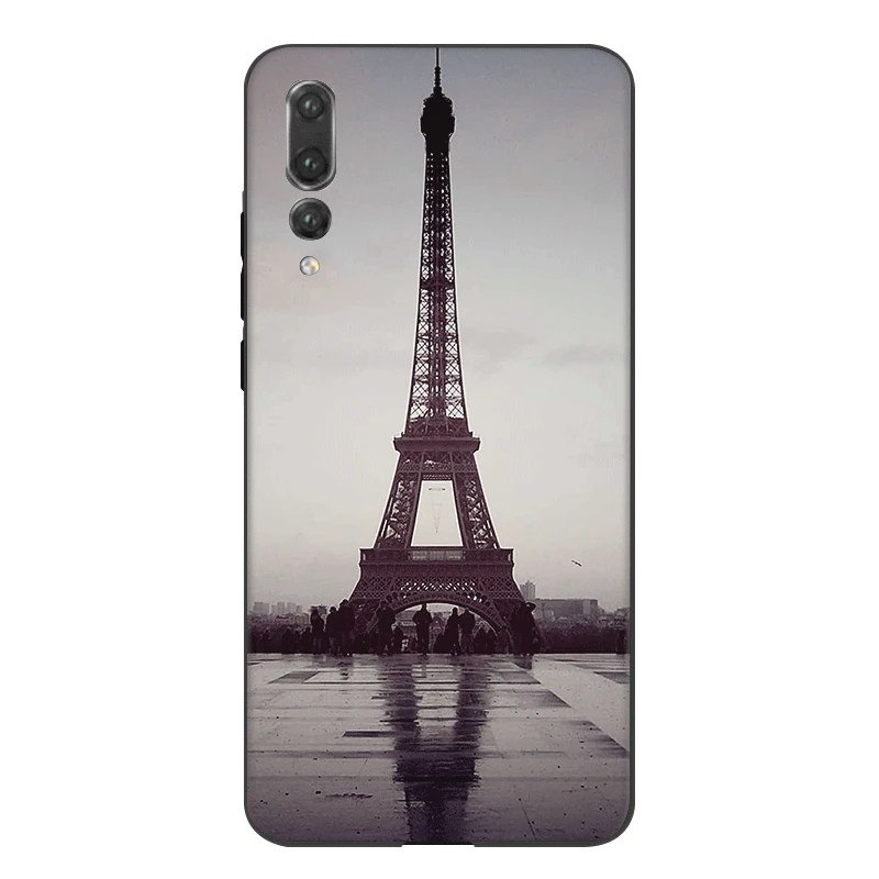 Чехол для мобильного телефона из ТПУ чехол huawei Y6 Y5 Y7 Y9 mate 10 20 Nova 2i 2 3 3i 4 Lite Pro Eiffel Tower