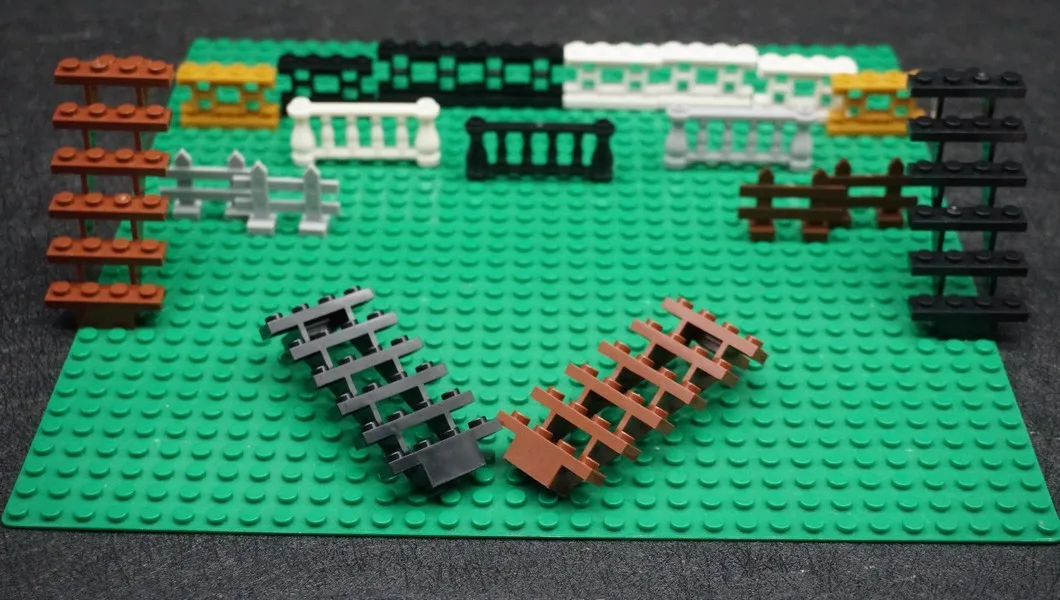 5 шт./партия городские аксессуары кирпичи забор изгородь лестницы MOC Дом Сад
