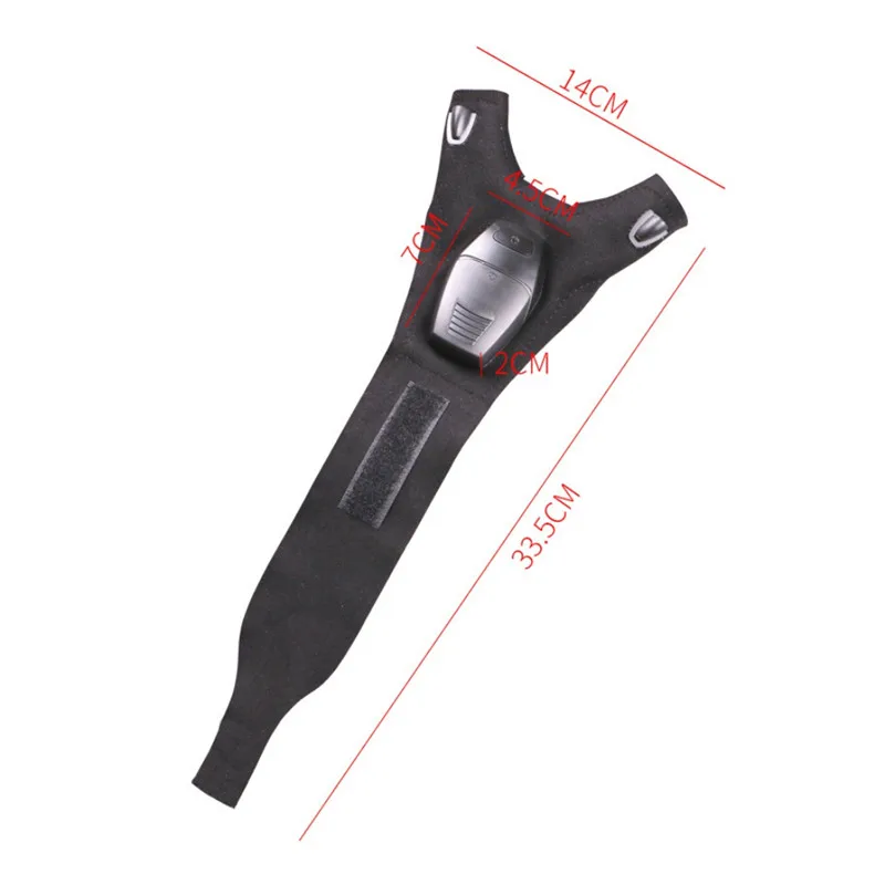 

Black Outdoor Fishing Magic Strap Fingerless Gloves With LED Flashlight Camping Hiking Rescue Tool