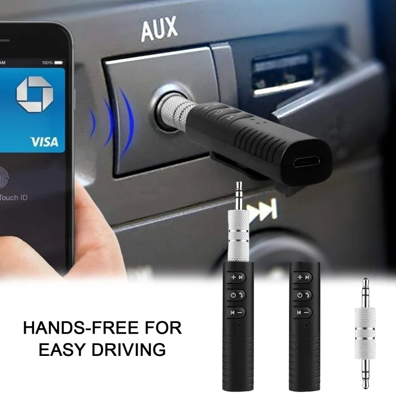

DC 5V 3.5mm Jack Bluetooth Car Kit Hands Free Music Audio Receiver Adapter Auto AUX Kit For Car Speaker Headphone Bluetooth Aux
