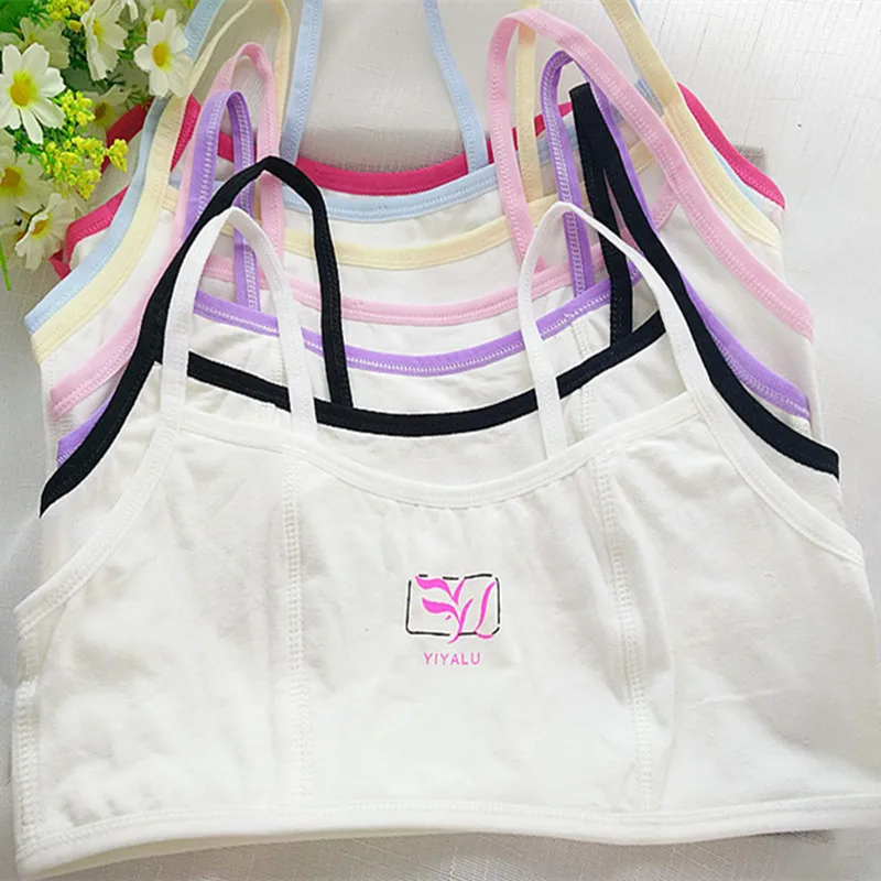 

Хлопковый тренировочный бюстгальтер для маленьких девочек, детские бюстгальтеры с ремнем, жилет, детский лифчик, майка для детей