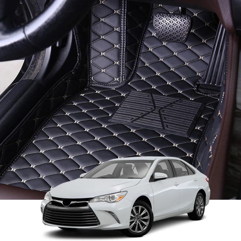 

For Toyota 7th Camry XV50 2012-2017 5 Seats LHD Car Floor Mats Set Leather Cover Mat Styling Foot Protector Pad Auto Accessories