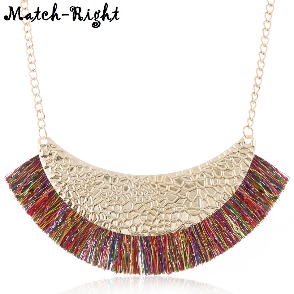 Женское Ожерелье с кисточками для женщин этнический массивные ожерелья и кулоны