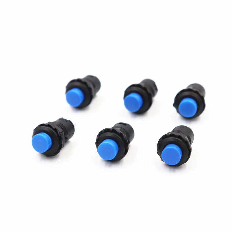 6pcs blue 6 шт самоблокирующийся/кнопочный выключатель с самовозвратом DS228 DS428 12 мм выкл-вкл кнопочный переключатель 3A/125VAC 1.5A/250VAC DS-228 DS-428 - Цвет: 6pcs blue