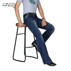 Джинсы мужские s Modis, большие расклешенные джинсы, расклешенные штанины, свободного кроя, с завышенной талией, дизайнерские классические брюки из денима