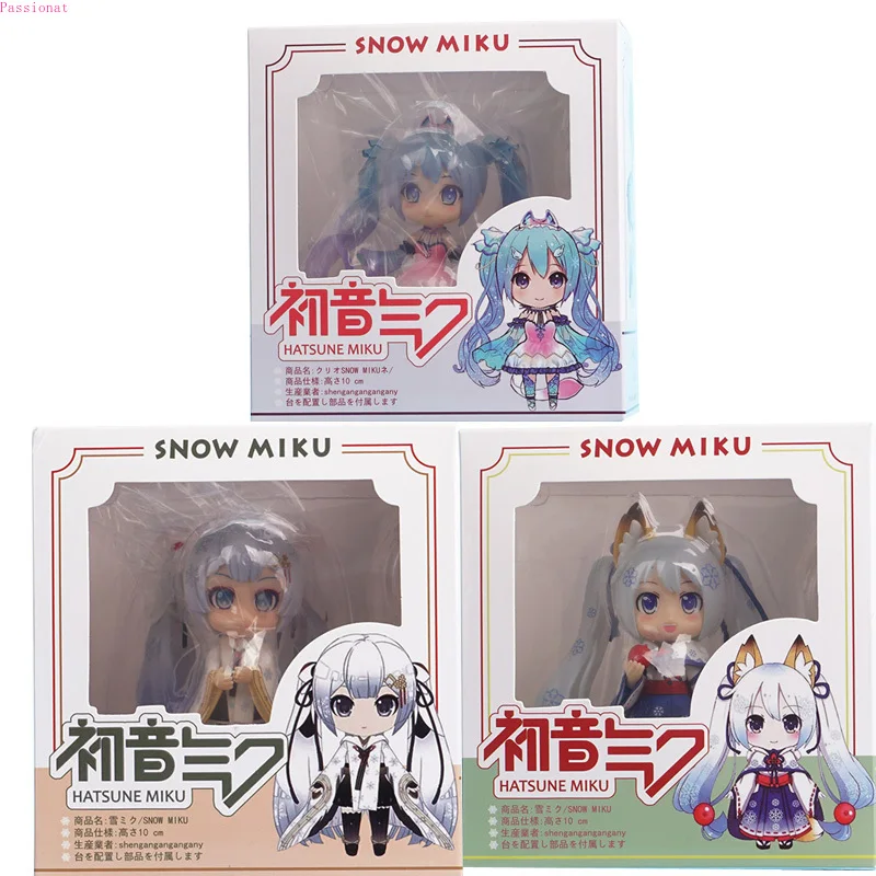Фигурки Miku Q Version 2018 10 см снежный Мику Хатсуне ПВХ экшн фигурки игрушки Аниме для