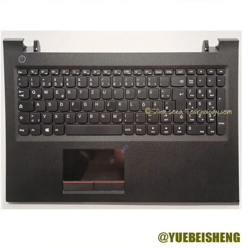 

YUEBEISHENG New for Lenovo E52 E52-80 V510-15 V510-15IKB Palmrest EUR Keyboard Upper Cover Touchpad W/O FP hole