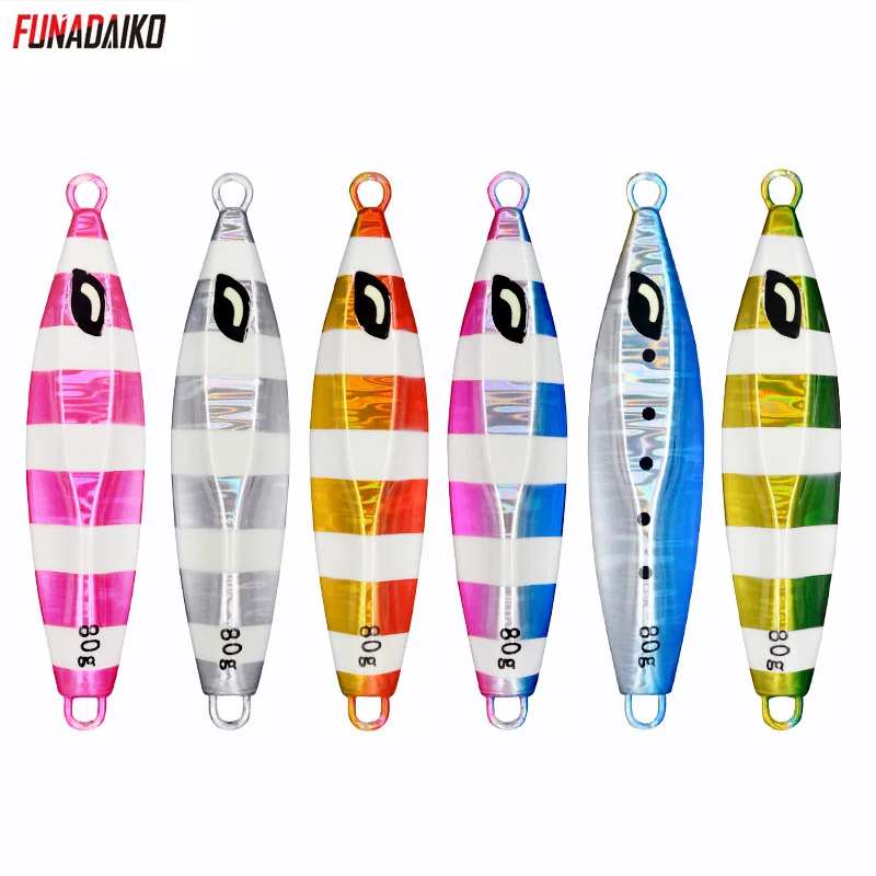Funadaiko светящиеся Зебра приманки из свинца джиг медленно приманка иска