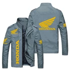Мужская мотоциклетная куртка Honda Gold Куртка с вышивкой 