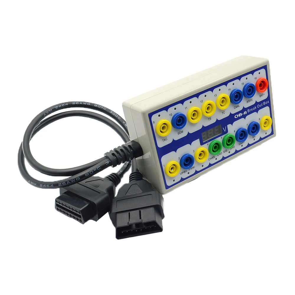 

Protocol Detector Diagnostic Connector Professional Auto Car OBD-2 Break Out Box On-Board Diagnostics Breakout Box OBD-II