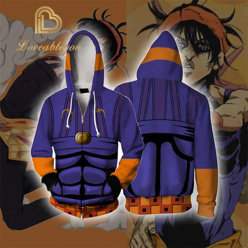 N Унисекс Толстовка Новинка JOJO Необычные Приключения пуловер свитшот худи JOJO Косплей Harajuku толстовки с капюшоном спортивные костюмы - Цвет: N