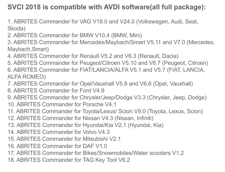 A+ недавно SVCI FVDI // ABRITES 18 программного обеспечения для большинства автомобилей ABRITES Сканер Полная FVDI диагностический инструмент