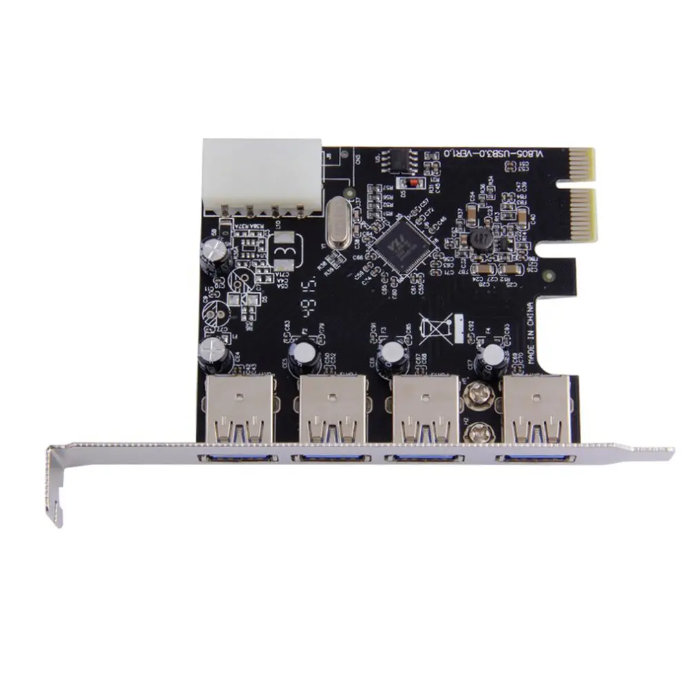 4 порта PCI-E к USB 3 0 концентратор PCI Express карта расширения адаптер 5 Гбит/с скорость