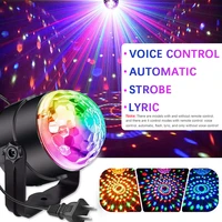 90 240v mini rgb led crystal magic ball stage effect lighting lamp bulb party disco club dj light laser show beam for party room