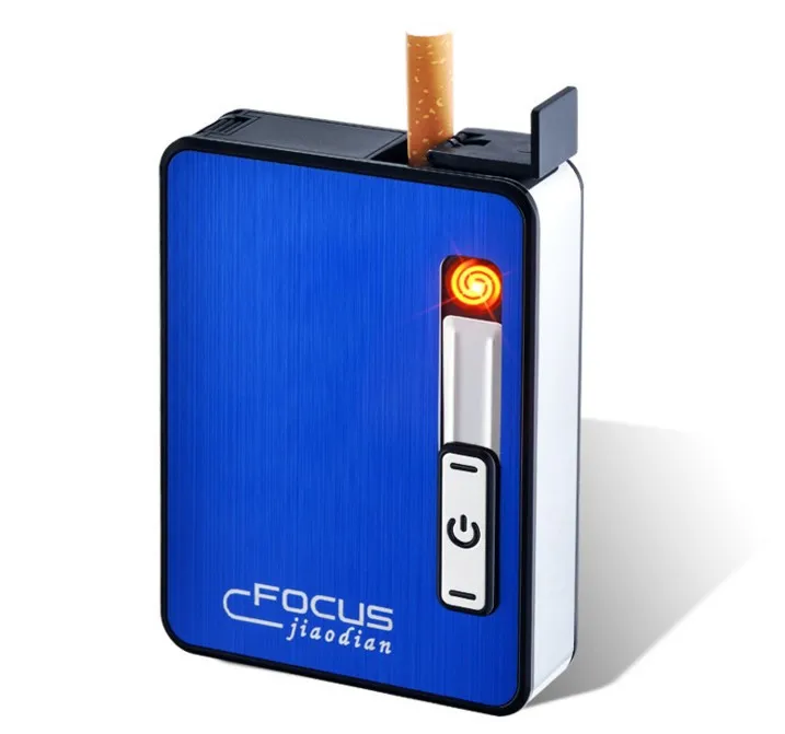 Металлический чехол для сигарет с автоматическим выбросом Электронная