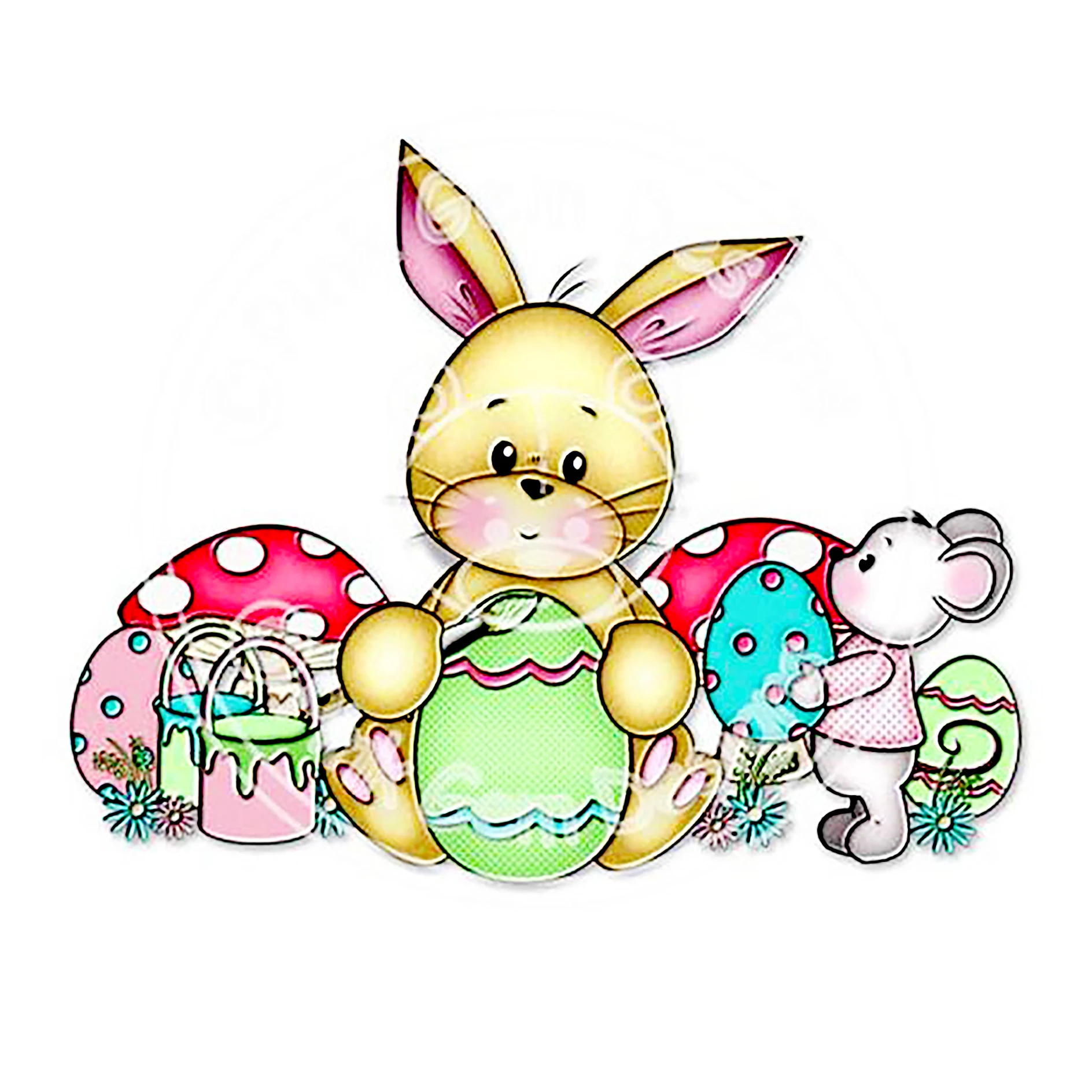 Милый кролик мышь с грибом пасхальное яйцо металлические Вырубные штампы