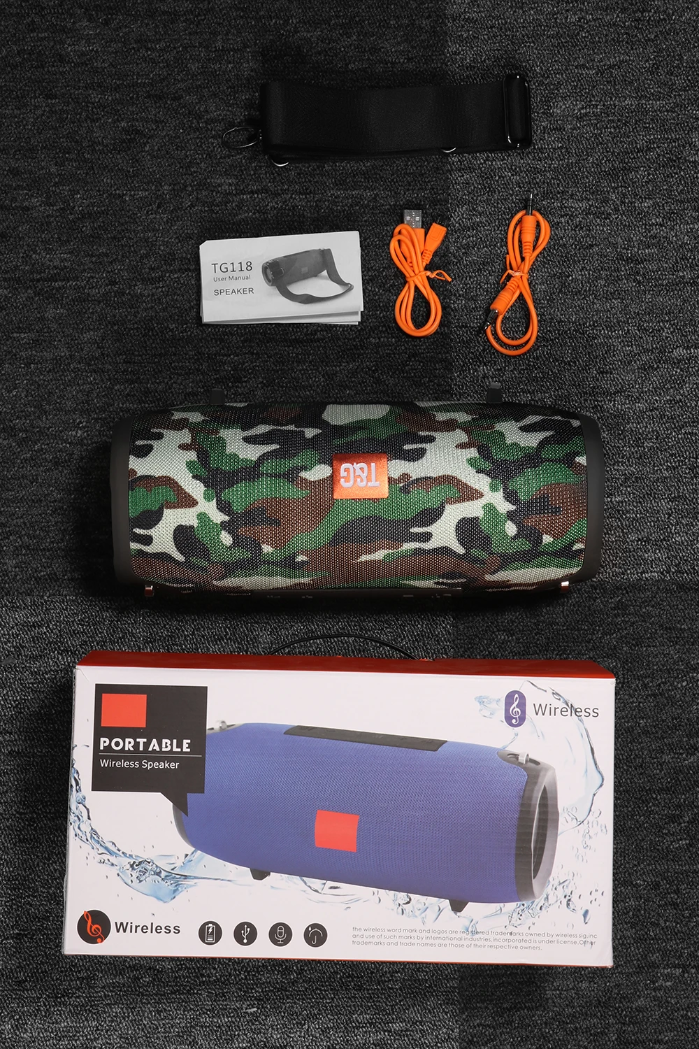 

TG-118 Portable Speaker Wireless Bluetooth Outdoor Sport Column Speaker Phone Call IPX6 Waterproof 3D Stereo MP3 Music Player