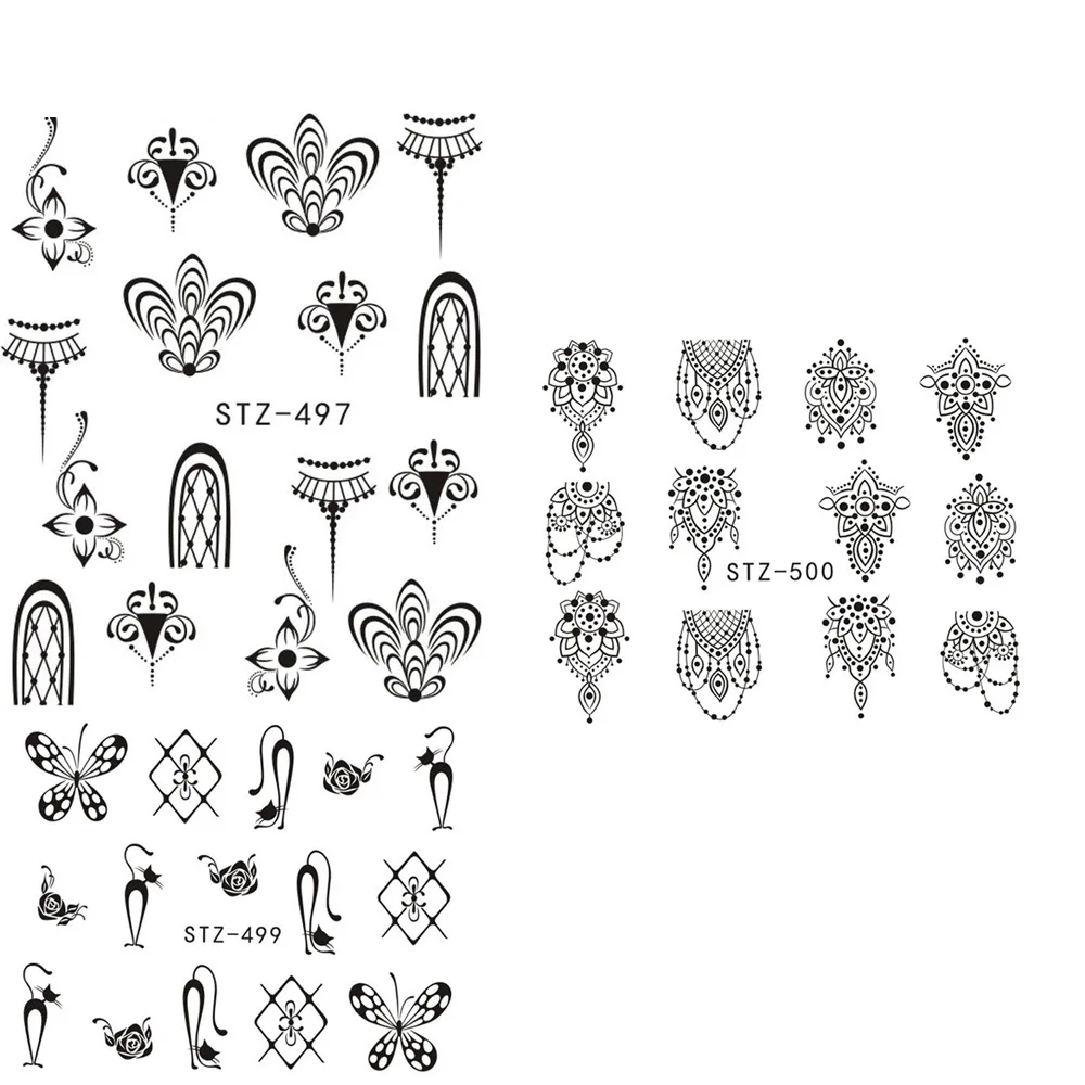 

Nail Art Water Decals Stickers Transfers Bows Necklace nail art decorations nail supplies kit nail salon supplies and tools